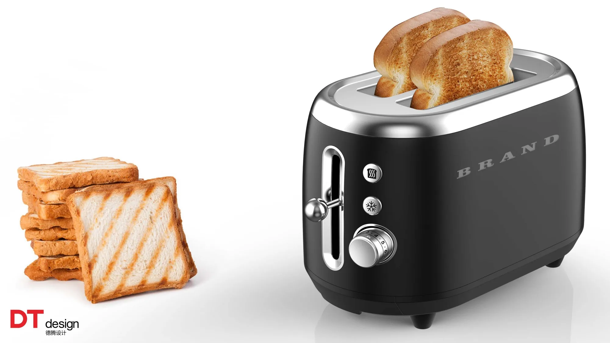 Retro-T15 High Quality Portable Household Burger Retro Long Slot Toaster