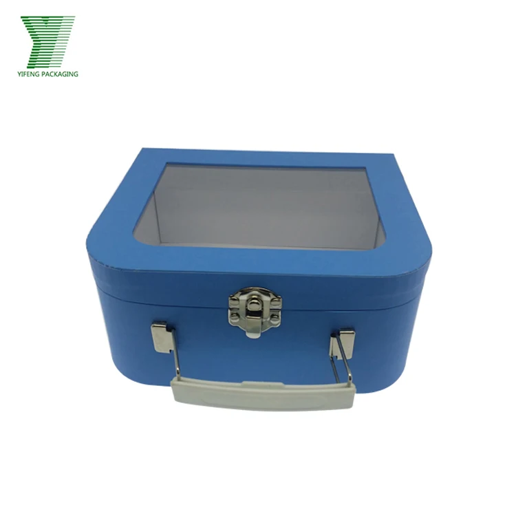 YiFeng Packaging Custom Suitcase Gift Boxes Cardboard Suitcase Paper Boxes for Children Toy  Wholesale with Metal Handle