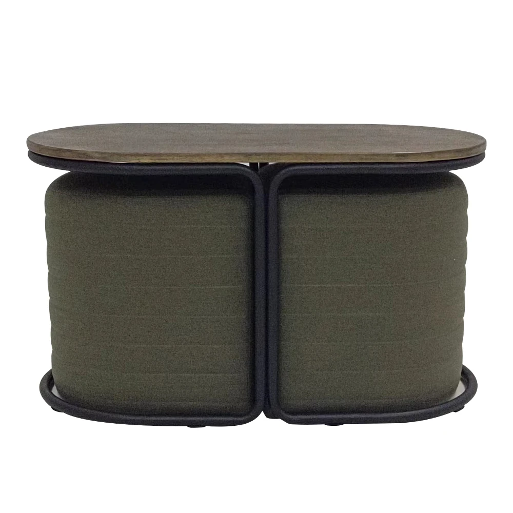 Современный простой роскошный деревянный журнальный столик с табуретами в скандинавском стиле для украшения дома