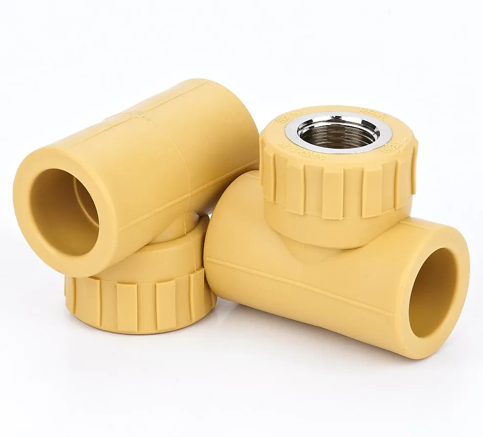 Deso PP-R Pipe Fittings Male Female Threaded Tee 16mm 20mm 26mm 32mm 40mm 50mm ppr pipes and fittings