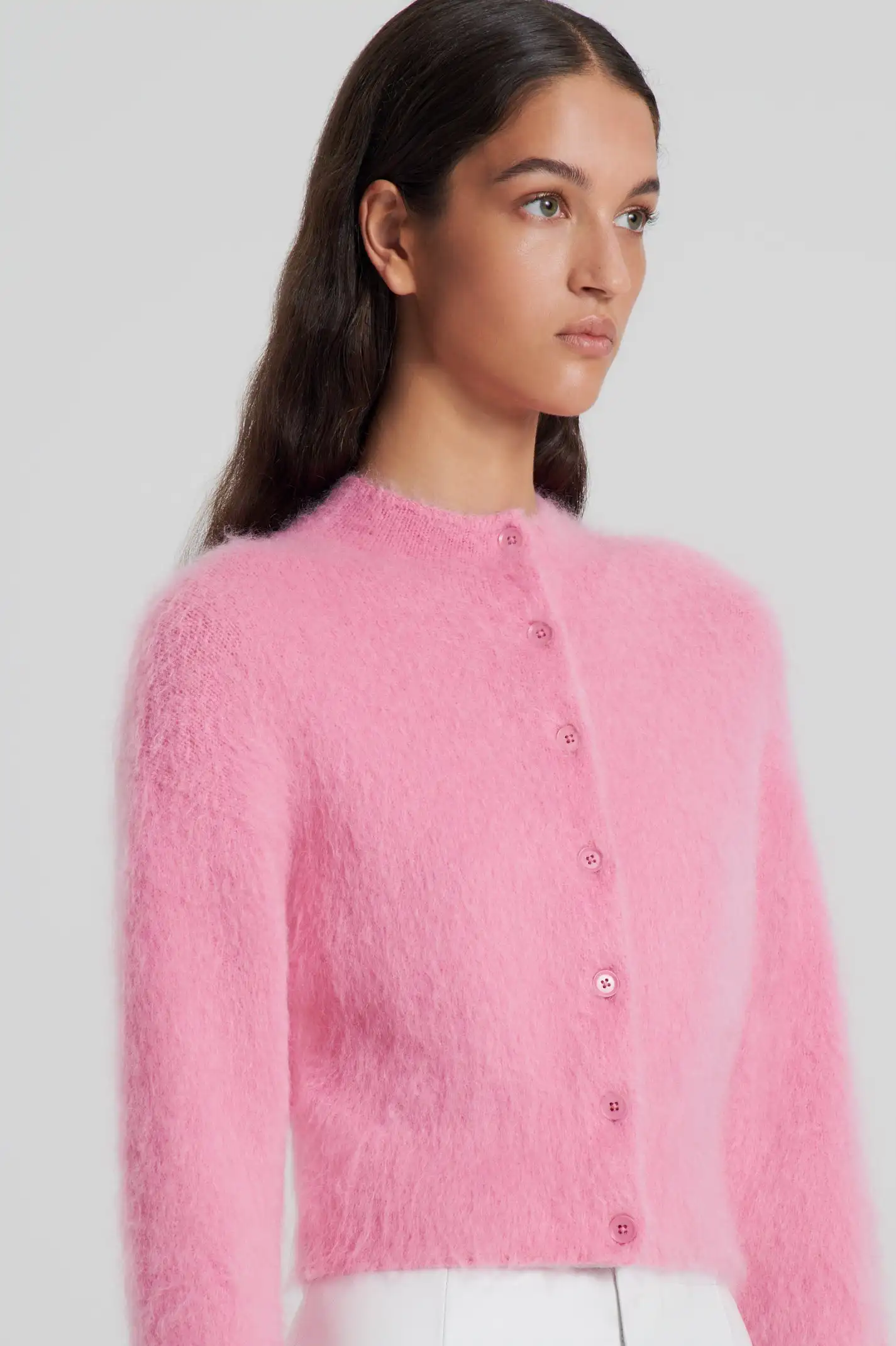 Made In China Inner Mongolia Cardigan Womens Female Sweater Knitted Cardigan For Women Mohair Cardigan