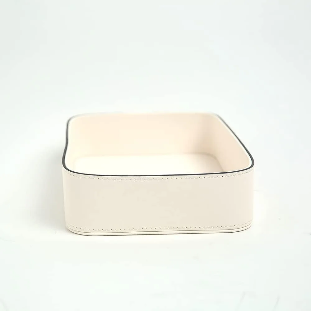 Pu Leather Bedside Storage Tray For Key Mobile Phone Coin Wallet Watch Debris Collection