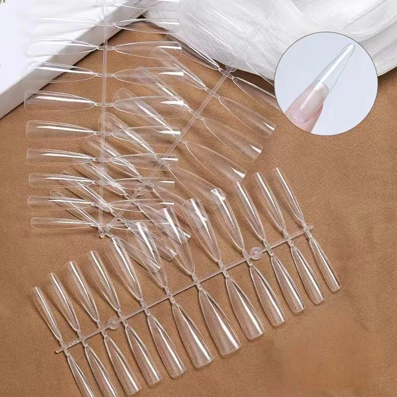 transparent press on nail display stand No polishing required press on nail instruction cards ultrathin western press on nails