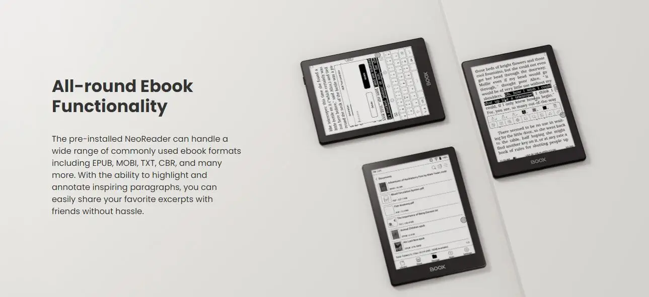 Eink tablets 6 inch Onyx Boox Poke5 E-reader, Ebook Reader support 24 formats