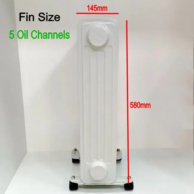 BODE 1000W~2500W Hot Sale Grey Electric Room Oil Heaters With Fan Adjustable Thermostat Overheat Protection