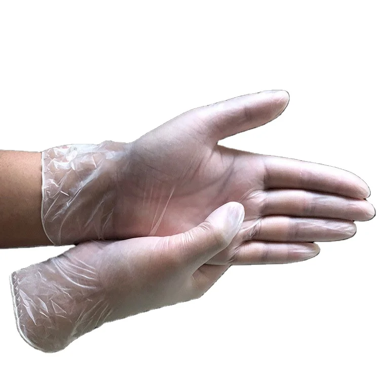 Disposable PVC Gloves Micro Elastic Transparent Cosmetic Dental Industrial Rubber Gloves protection Waterproof Labor protection