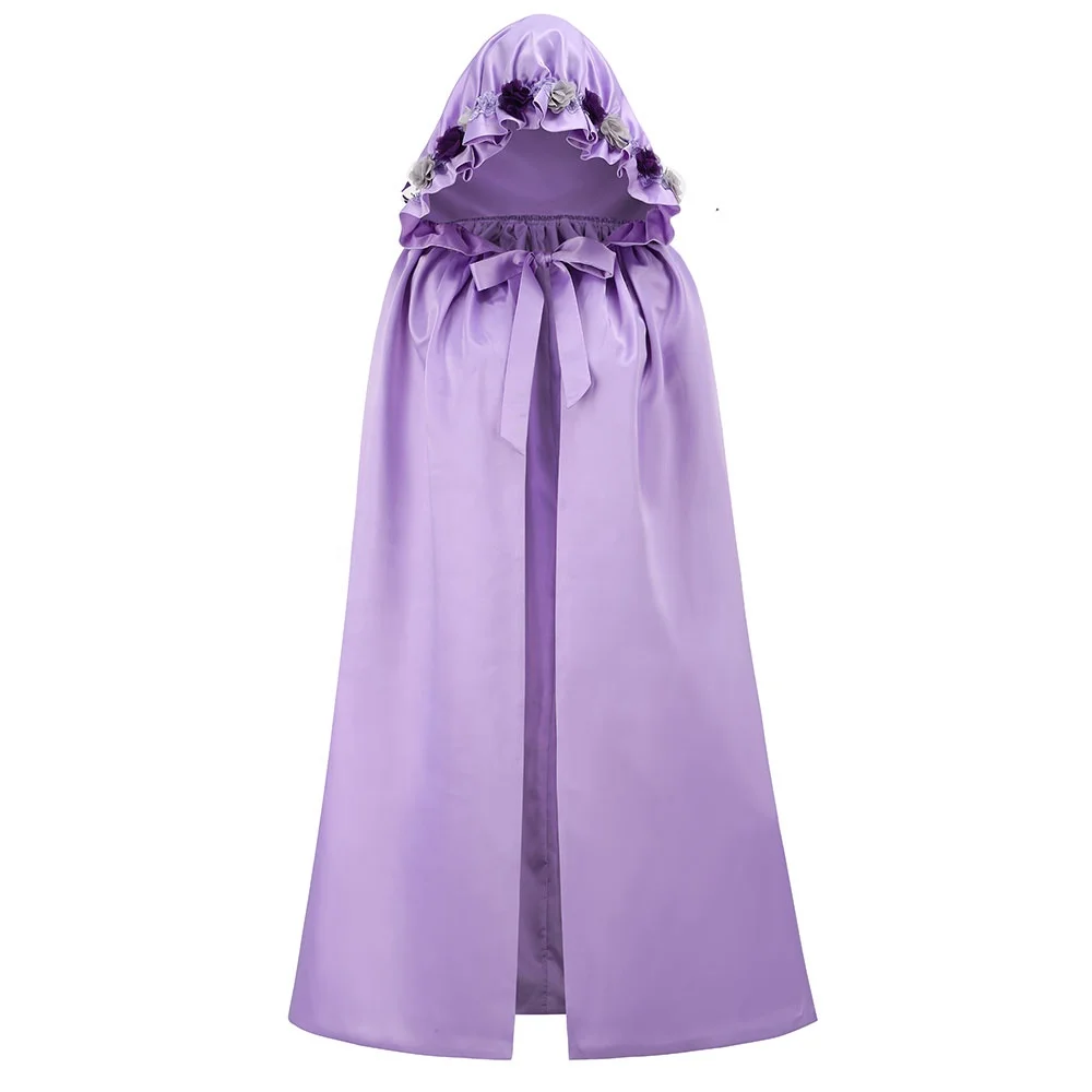 Carnival Cosplay Baby Girls Birthday Party Robe Christmas Halloween Rapunzel Princess Dress Costumes Purple Cloak