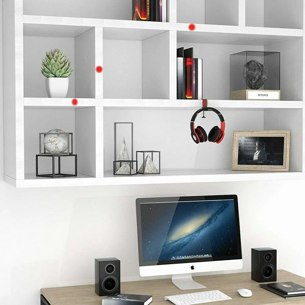 Foldable Headset Stand  Aluminum Gaming Headset Stand Under Desk Headphone Holder for Universal Headphones Hook