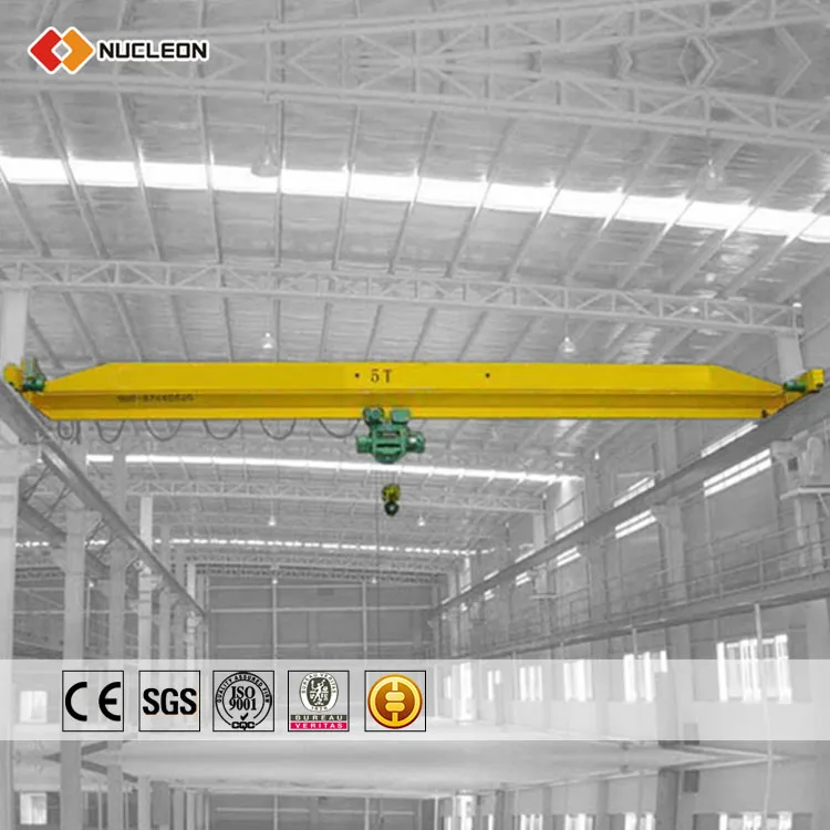 Customized Electric Eot Crane Traveling Single Girder 5 ton Bridge overhead Crane