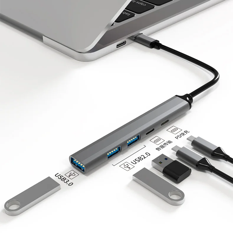 USB-концентратор WSY Type-C 3 0 1 4 порта мультиразветвитель адаптер OTG для Lenovo Huawei Mi Macbook Pro 15