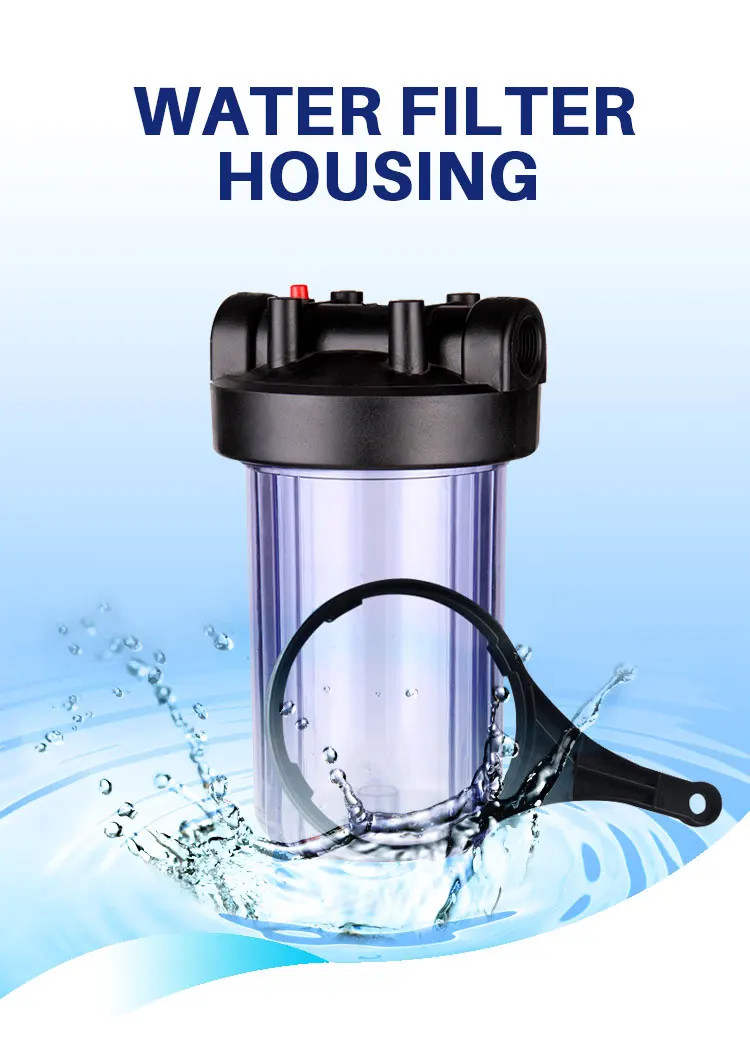 Water filter system for whole house 10 inch clear water filter housing