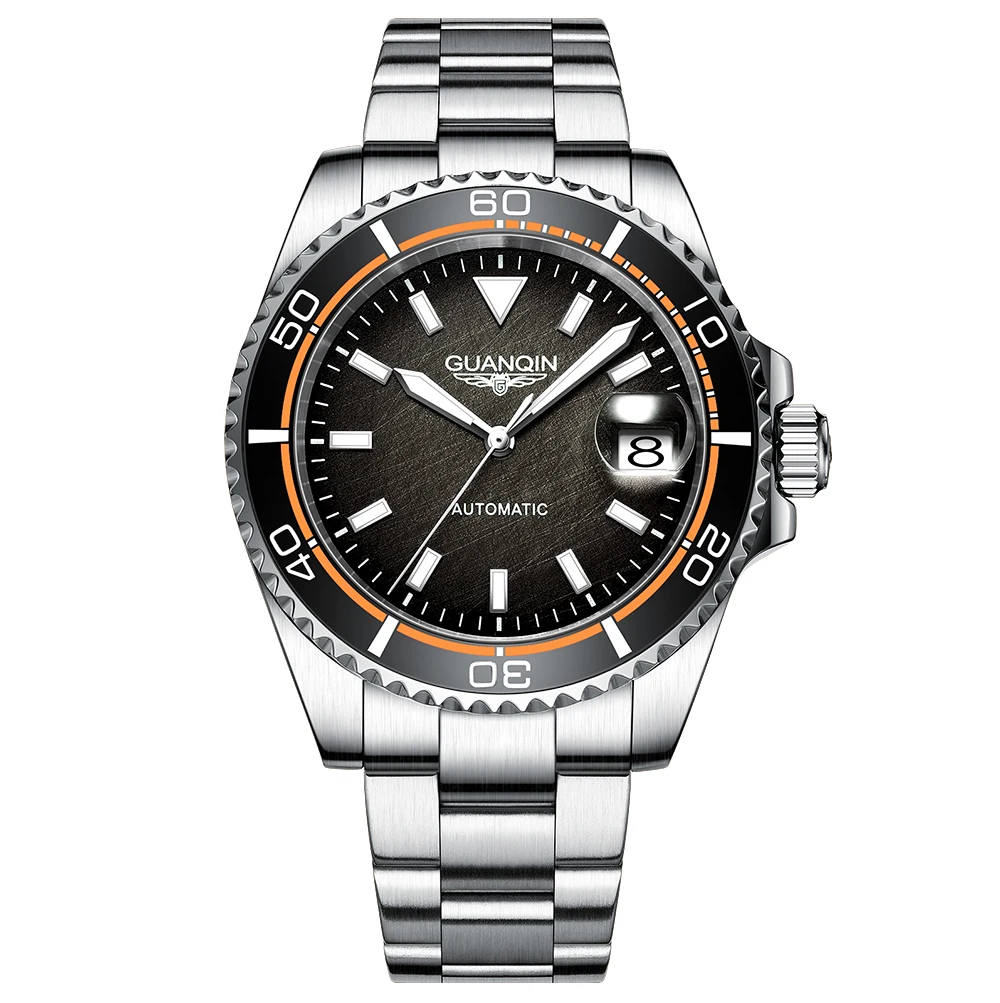 GUANQIN 2022 Custom Logo Automatic 316l Stainless Steel Case Bezel Mechanical Hand Watch