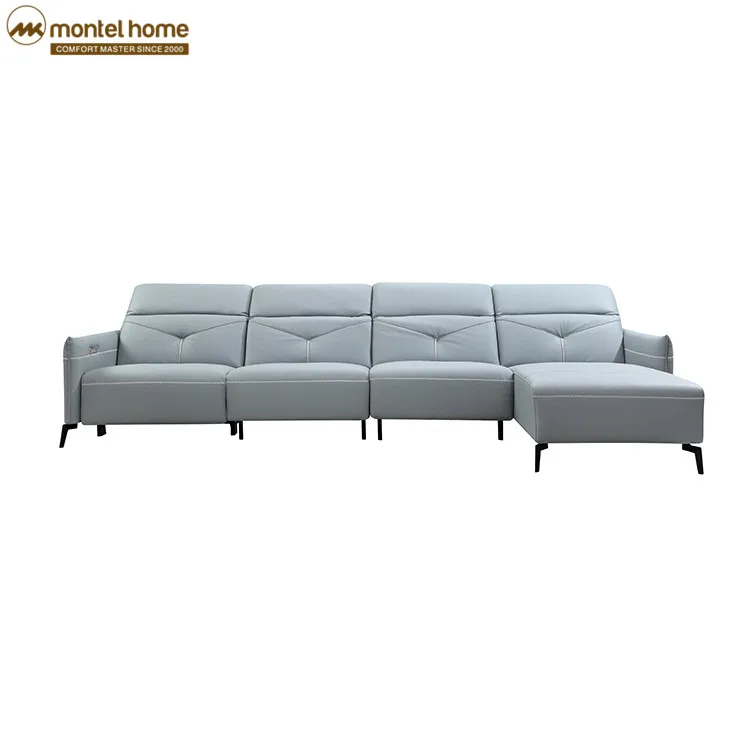 Luxury Home Furniture Sectional Leather Sofa Wholesale Couch Bed Functional Recliner Living Room