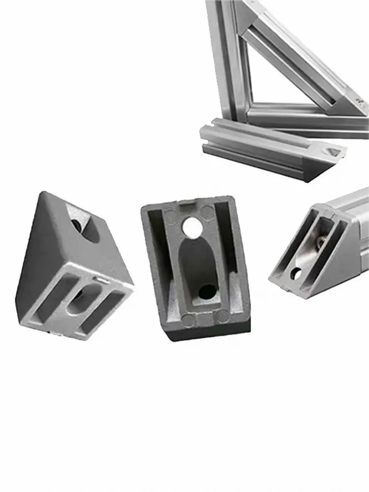 Top Selling 45 Degree  Inside Corner Support Angle Bracket Connection Joint for 30 40 45 Aluminum Profile