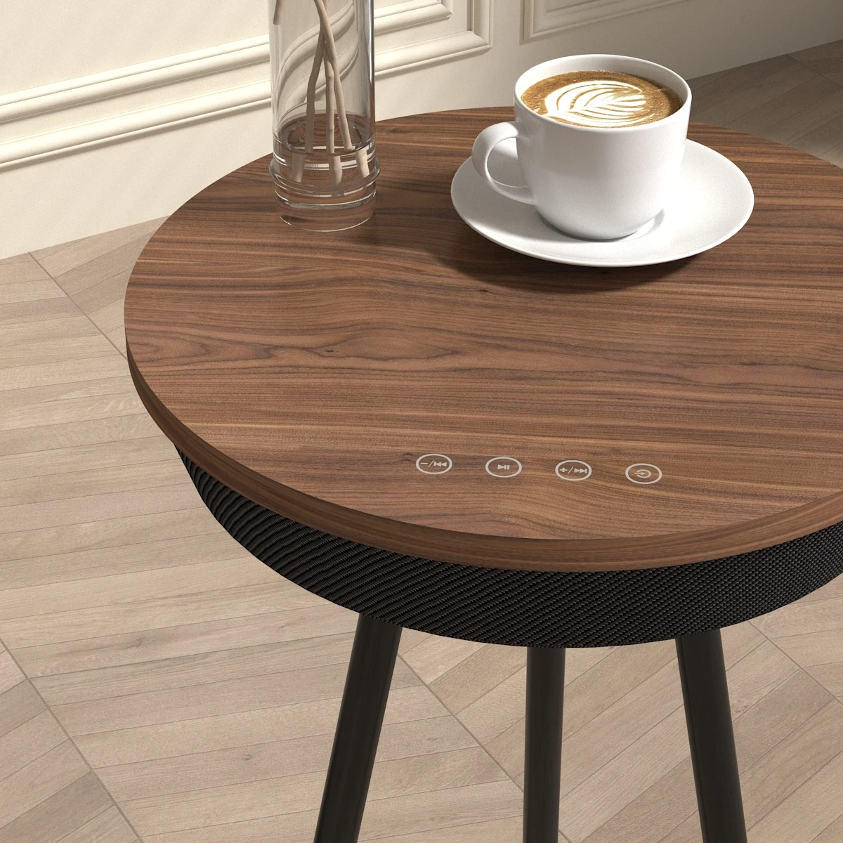 Modern simple home Furniture with Audio and USB Type C Sofa Coffee Side table