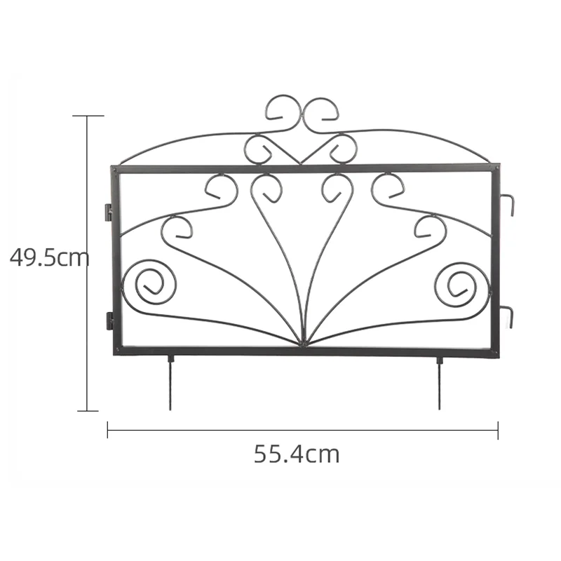 Factory Custom Size 4 pieces aluminium metal fencing homes and garden  cheap garden fences for sale