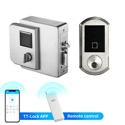 Factory wholesale hot sell waterproof ttlock metal door smart fingerprint key lock