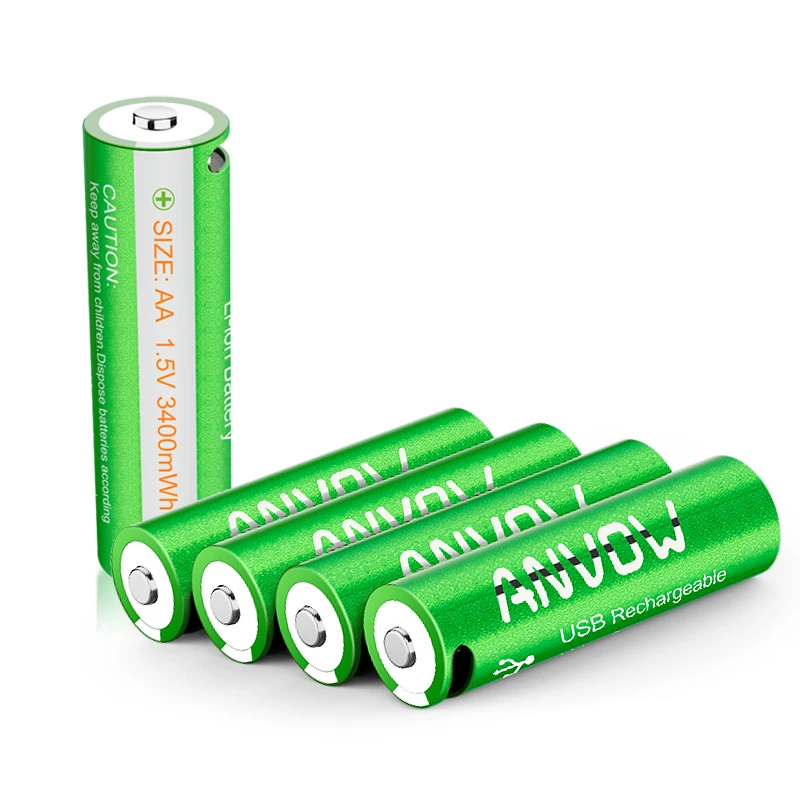 Best selling li-ion AA batteries 3400mWh USBC AA Rechargeable Battery Lithium Rechargeable Battery