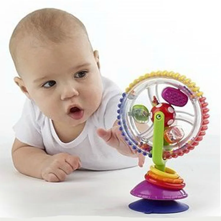 Wonder Wheel Spinner Activity Toy with Suction Cup Baby High Chair Toy Learning Toy for Baby Early Development Feeding Plaything