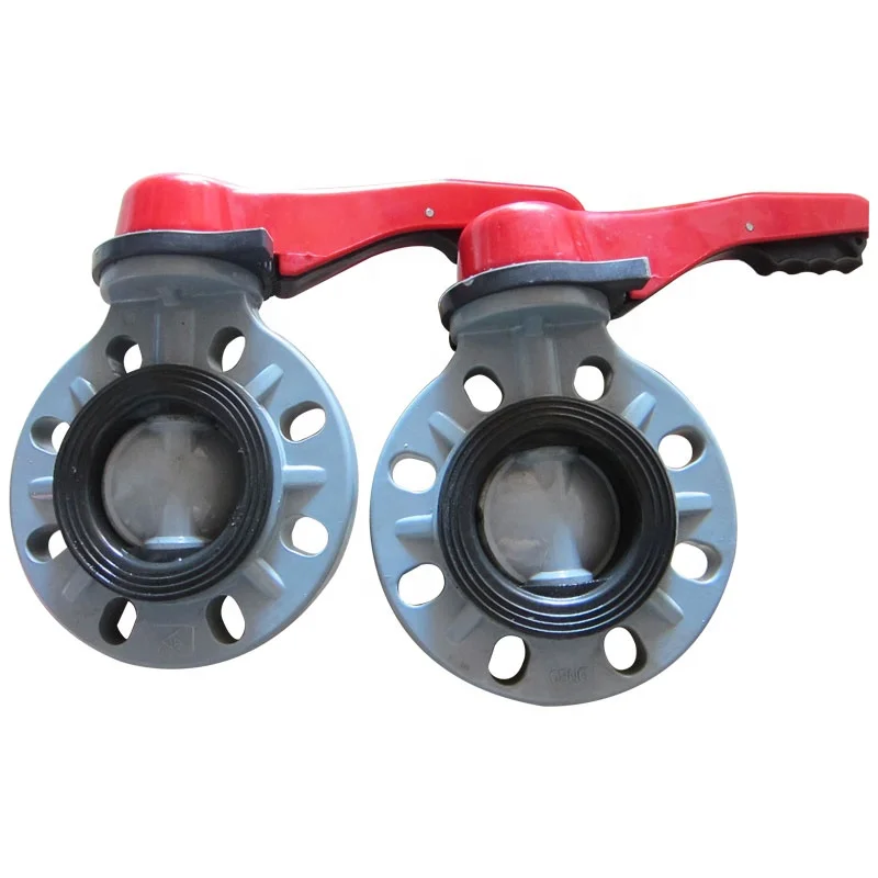 High temperature and corrosion resistant CPVC butterfly valvehandle butterfly valve