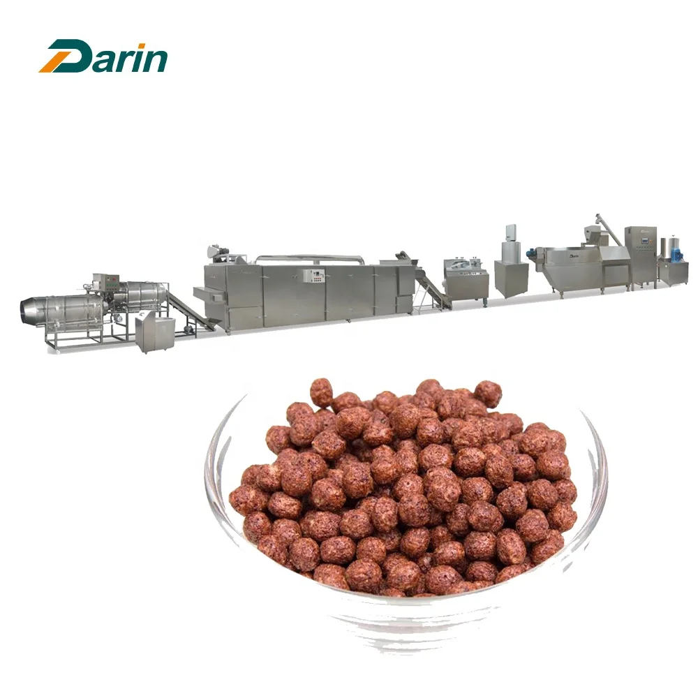 High quality corn puffed snacks making machine Rice Filled Bar Core Filling Puffed Snack Food Extrusion Producing Machine Plant