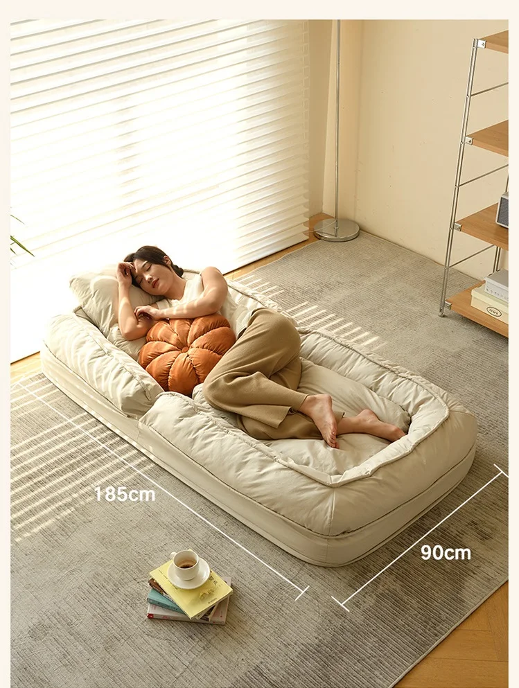 DISHI Human Dog Bed Lazy Blue Sofas Bed People Sleep Home Huge Cat Nest Adjustable Floor Relax Sofa Beanbag Chair