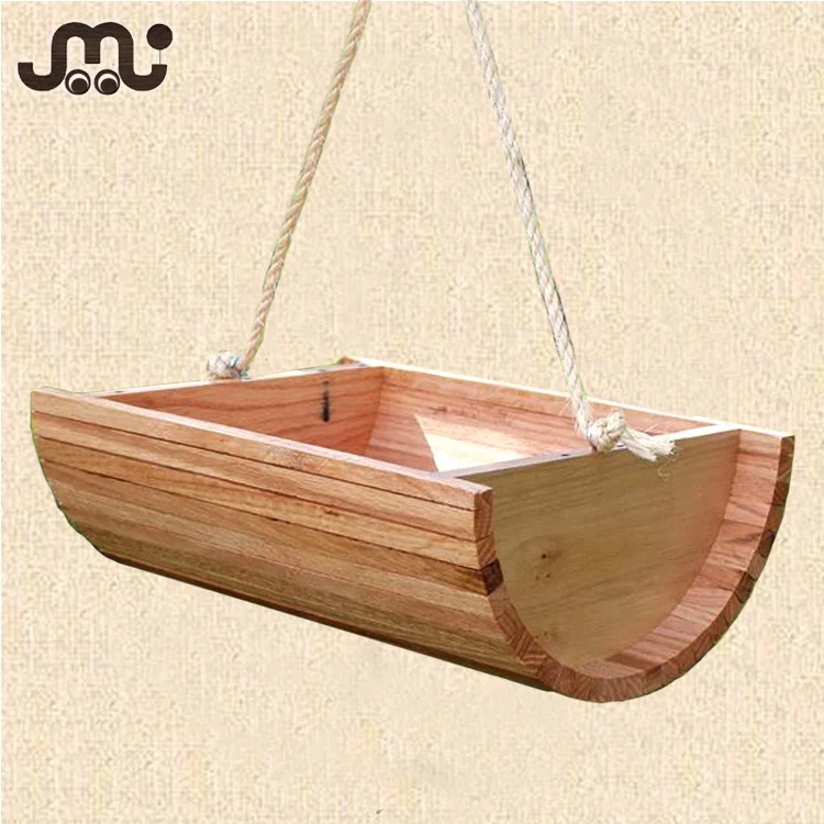 Handmade garden wooden hanging planter