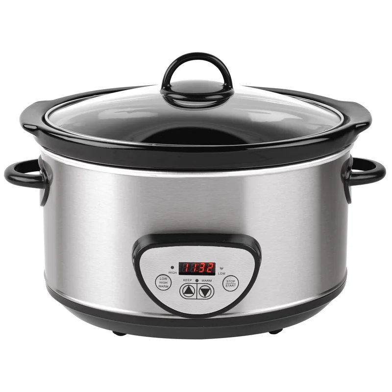 Л кухонная Керамическая электрическая кастрюля для приготовления пищи Медленная Плита с цифровой панелью