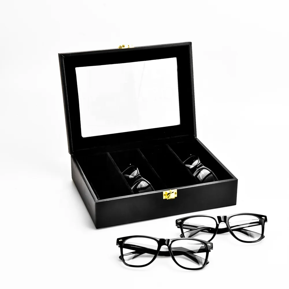 Hot selling Eyewear Display Case Leather Glasses Box Sunglasses case