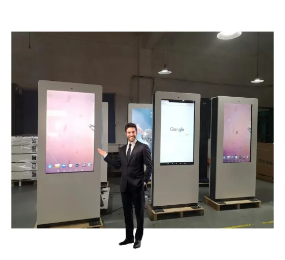 65inch Digital Signage And Displays Solar Panel Capacitive Touch Android Lcd Display Other Outdoor Advertising Equipment Screen