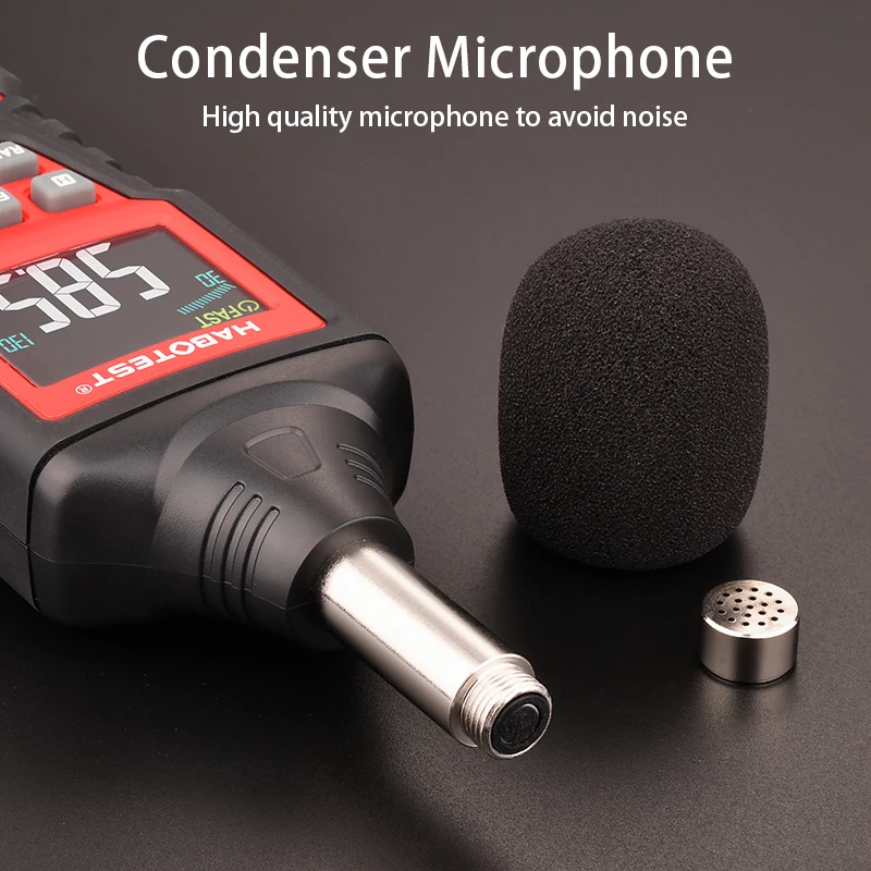 Digital Sound Level Meter HABOTEST Noise Measuring Instrument db Meter logger HT622A Decibel Monitor Diagnostic-tool 30~130db