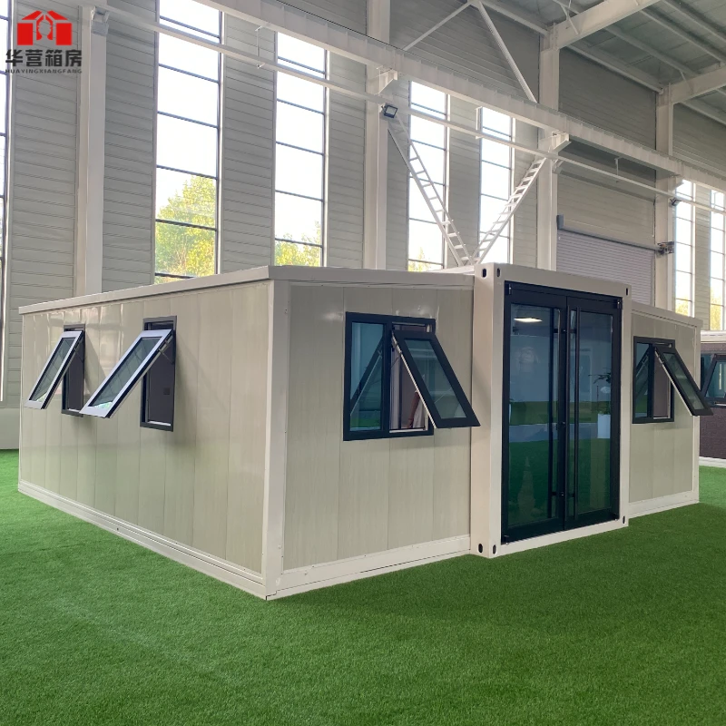 Easy Folding 40Ft 20 Ft Prefab Container Expandable House Light Steel Folding Prefabricated Home Villa with bathroom kitchen