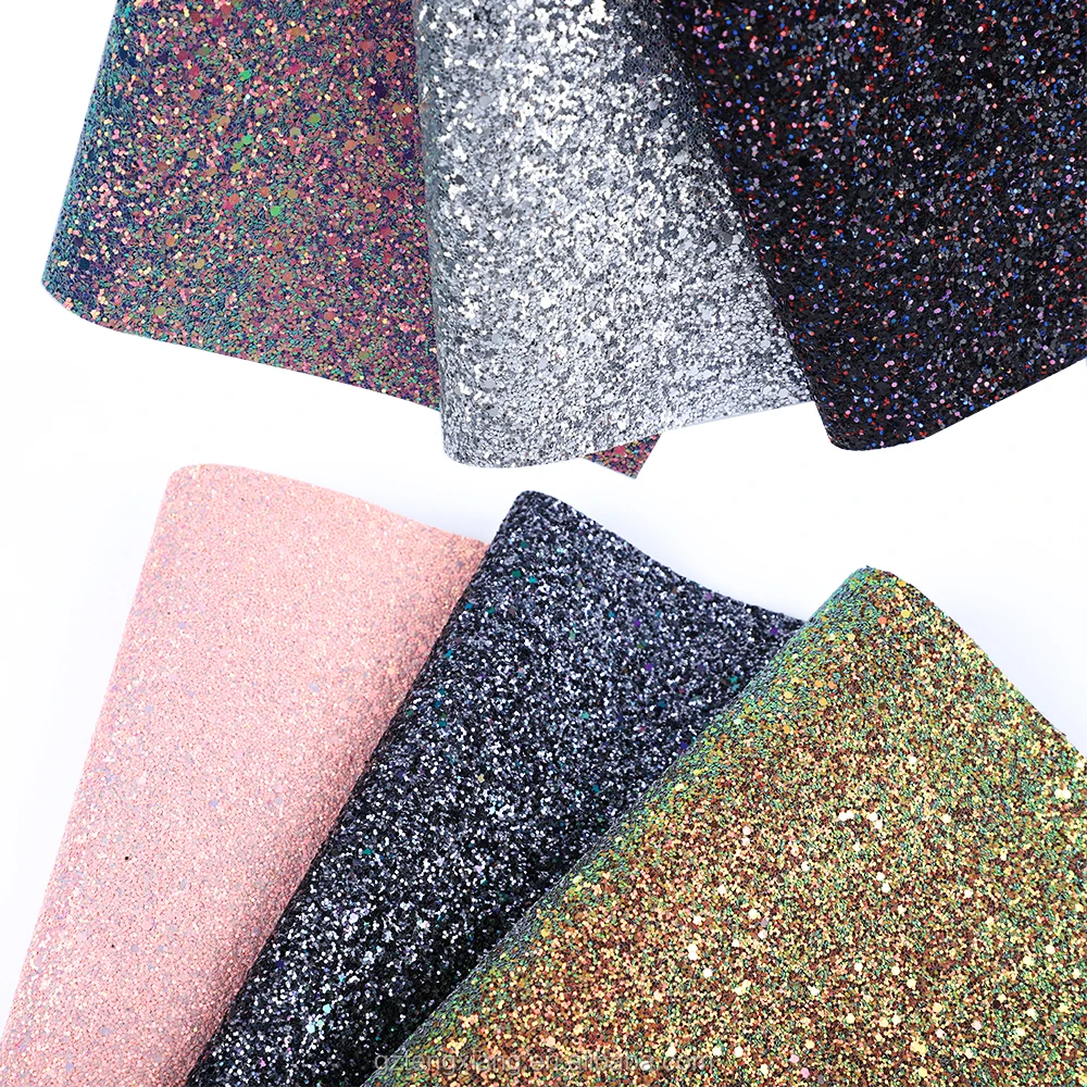 Shining Artificial Materials rainbow Pu Leather Glittering Holographic