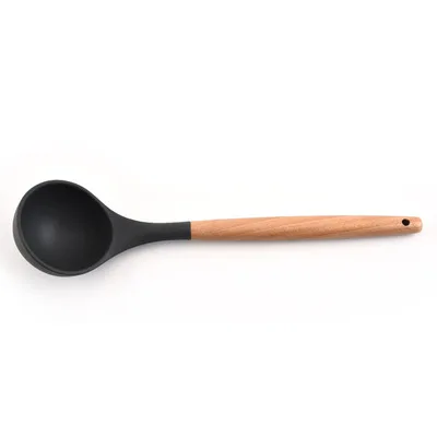 
Kitchen Utensil Set Silicone Cooking Utensils 12Piece - Cooking Utensils Set with Bamboo Wood Handles for Nonstick Cookware 
