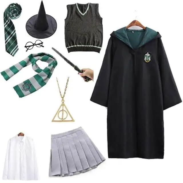 Harry Potter suit cloak magic robe cosplay Halloween dress up Harry Potter performance costume