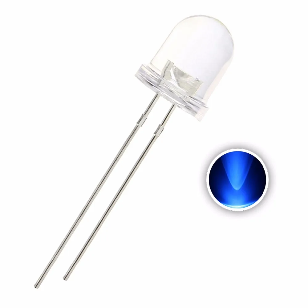 Water Clear 588-592nm 8 mm LED Light-Emitting Lamp 8mm Yellow LED Diode Free samples