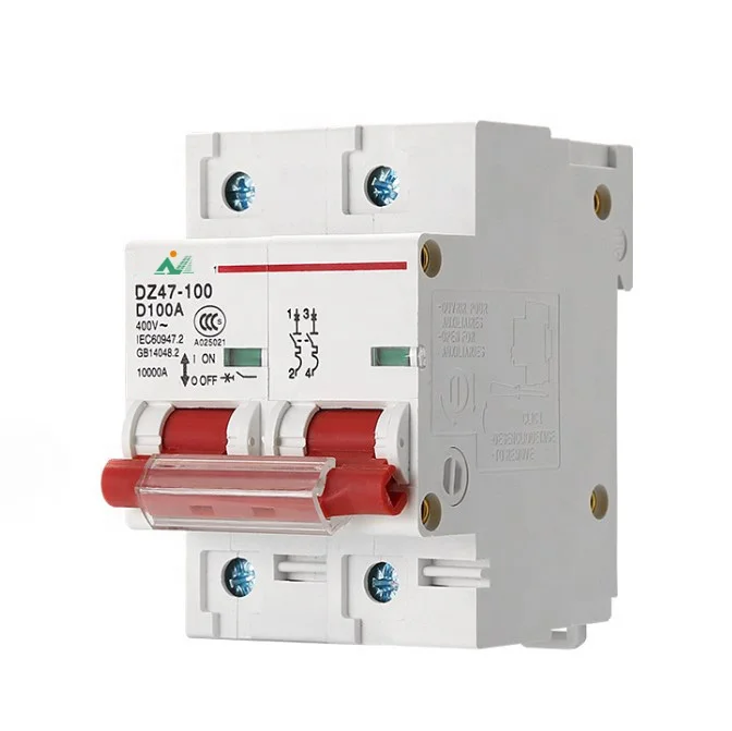 Selected Good Products DZ47  1P 2P 3P 4P 6KA 100A miniature air switch low-voltage miniature circuit breaker RCCB