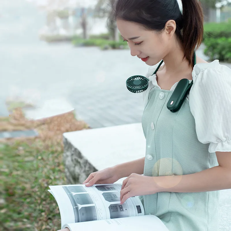 Hanging Cooler New Electronic Adjustable Mini Usb Rechargeable Battery USB Portable Home office outdoor Neck Fan