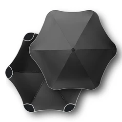 Reflective Strip Blunt Umbrella Round Corner Three-folding Umbrella with custom logo