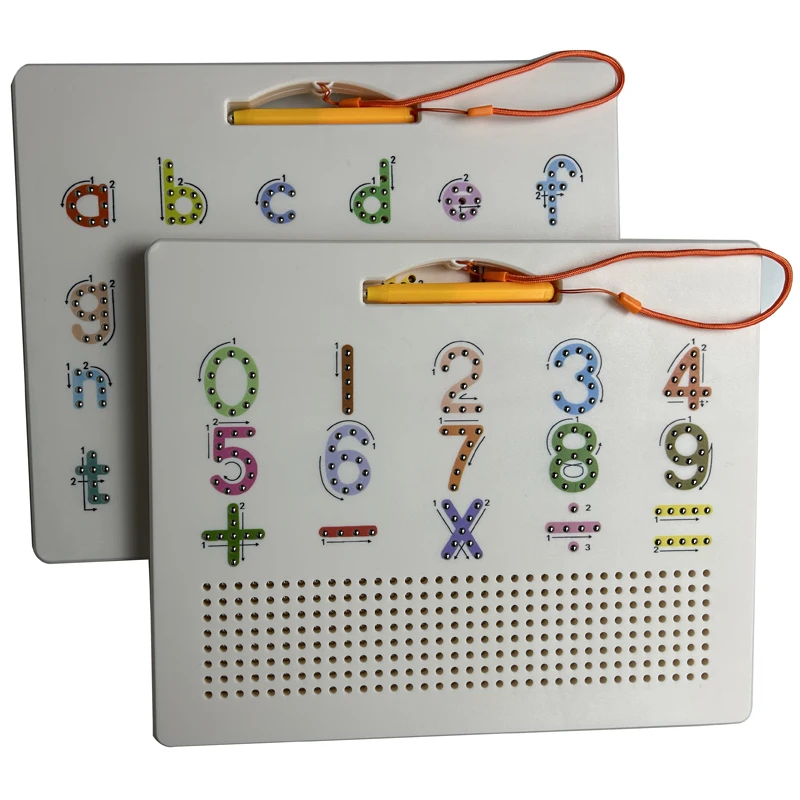 482 Steel Ball Double sided Lowercase Uppercase Kids Magnetic Writing Board magpad doodle toys for kid