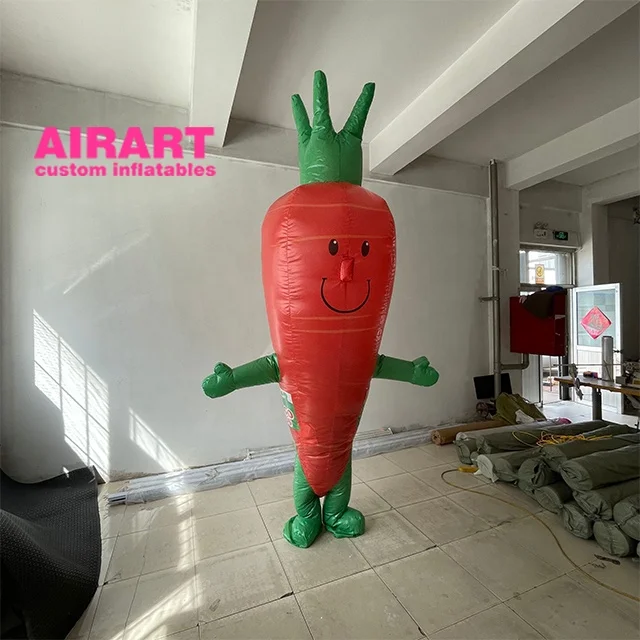 Cartoon Character Inflatable Carrot Costume For Parade Event
