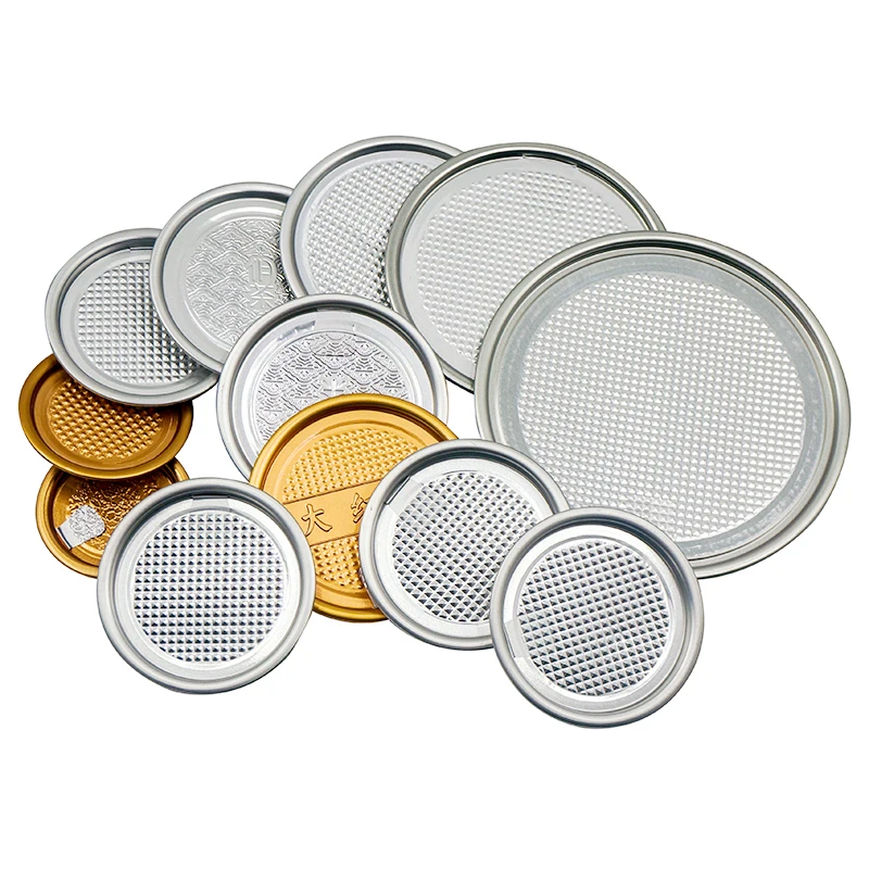 custom logo gold silver aluminum foil tubes lid easy peel off ends paper cans aluminum covers
