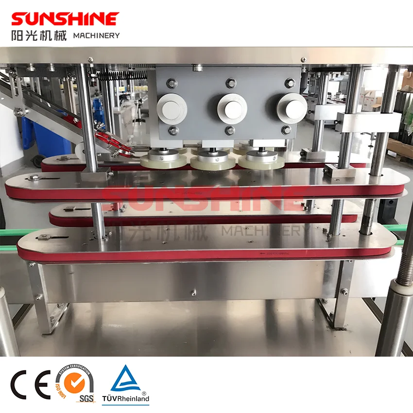 Automatic linear four wheel round cap capper plastic bottle screw sealing machine multifunctional capping machine