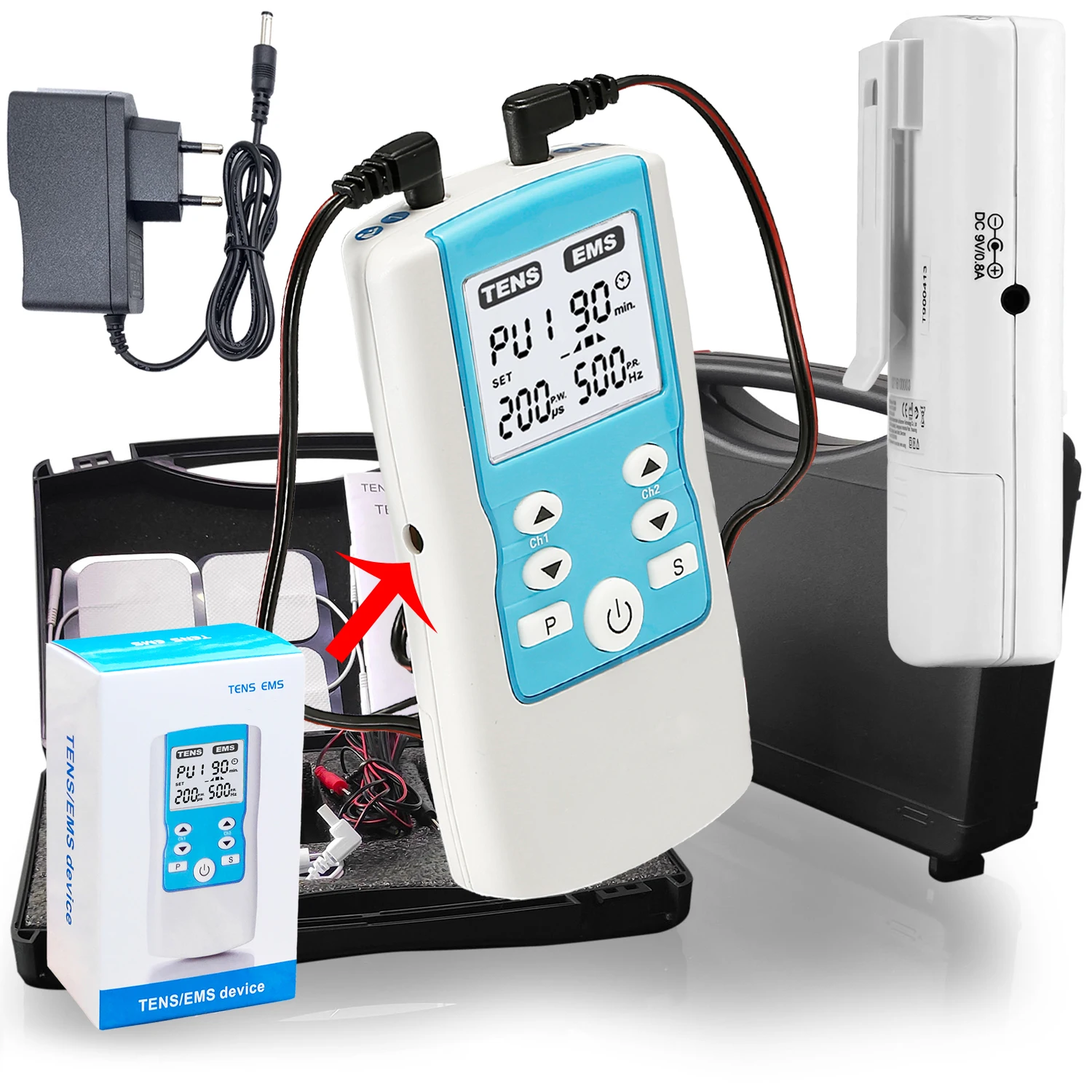 electrical muscle stimulation nerve stimulator physiotherapist doctor tens ems device