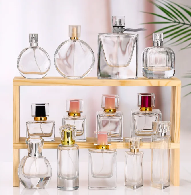 wholesale Portable customized colorful glass Perfume Spray Glass Tube cosmetic bottle 30 ml perfume bottle with pump and spray