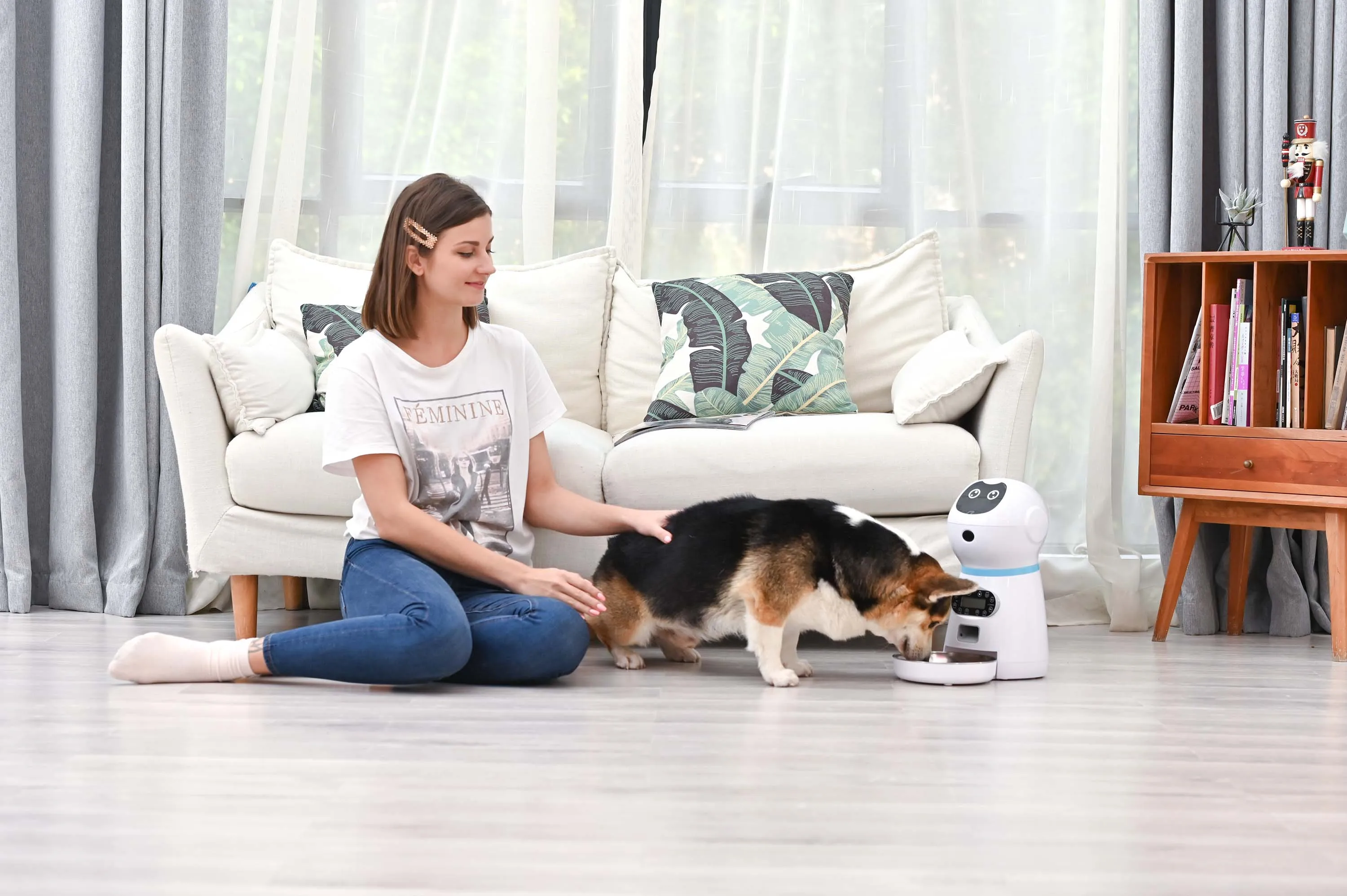 Automatic Cat Feeder Pet Food Dispenser for Cats Dogs, Timed Auto Dog Feeder with Control, Voice Recorder up to 4 Meals