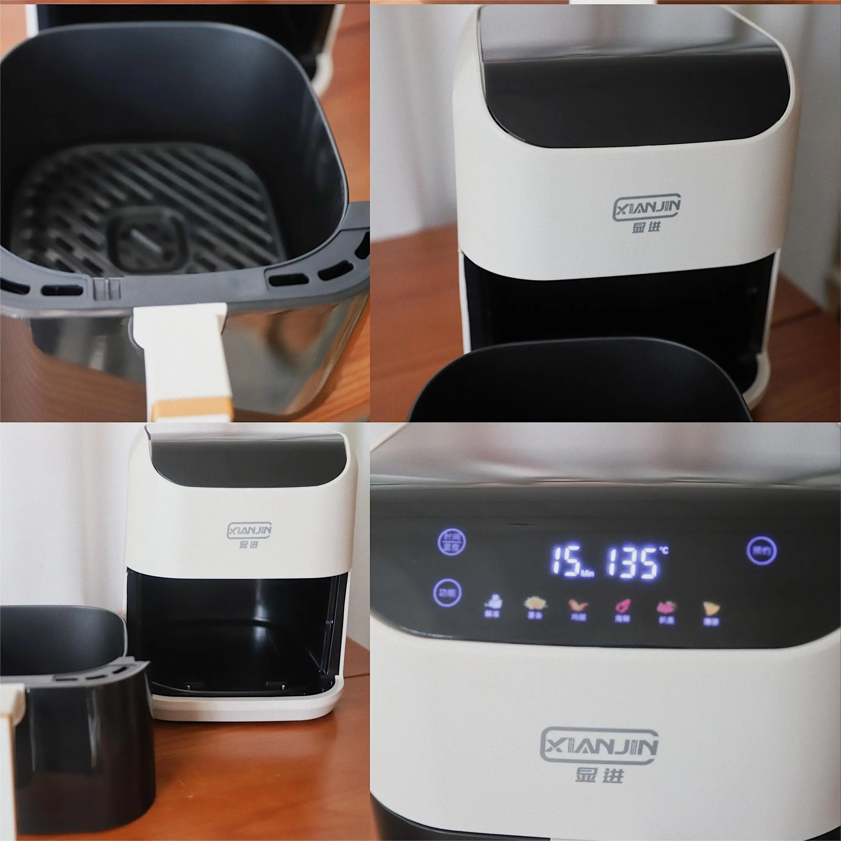 Air Fryer Household Items Electric Plastic Square PTFE OEM Factory UK Smart Sells Fryers Cosori Max Xl Hornos Digital Control 6L