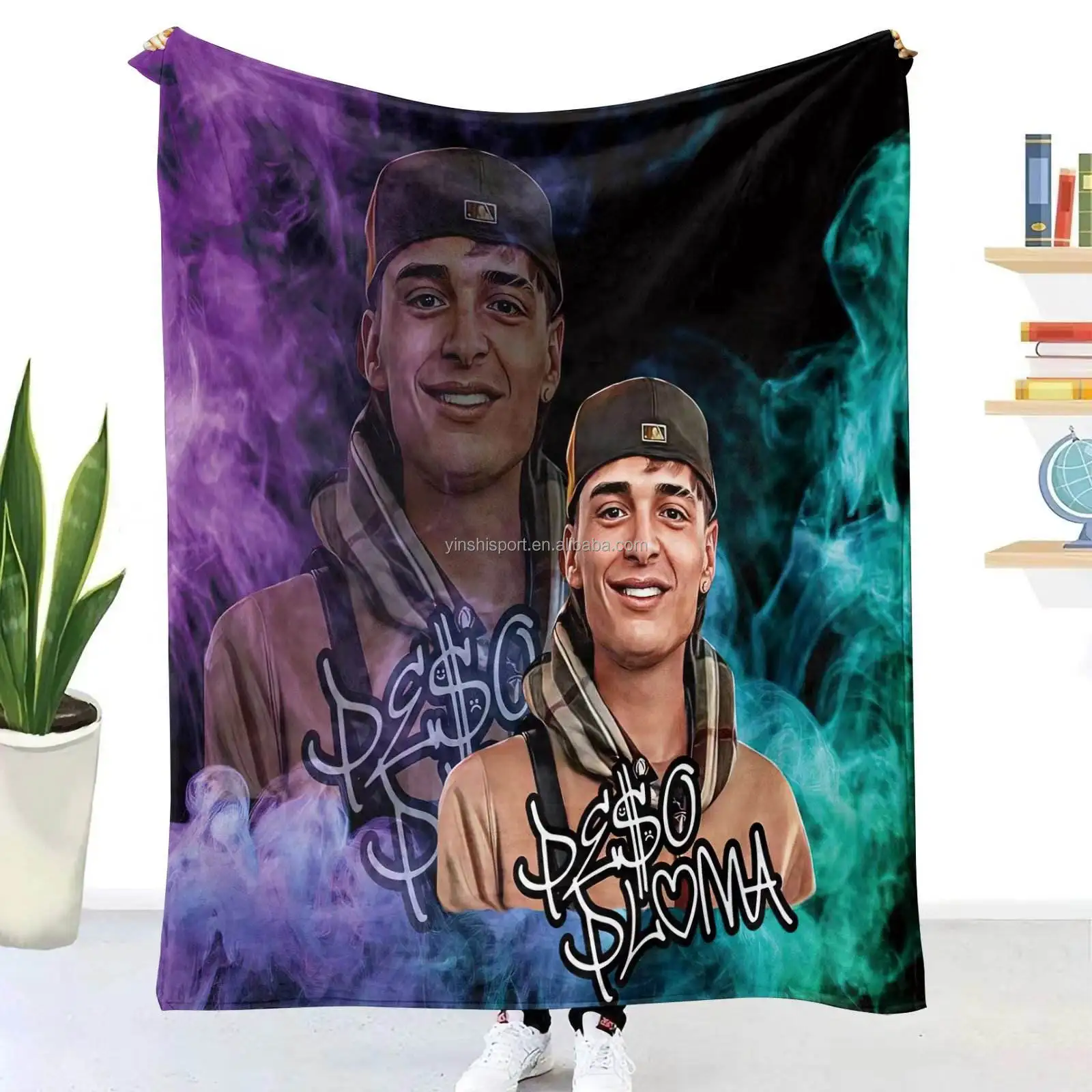 HOT Peso pluma nice Sublimation fleece travel throw blanket custom Printed blanket wholesales