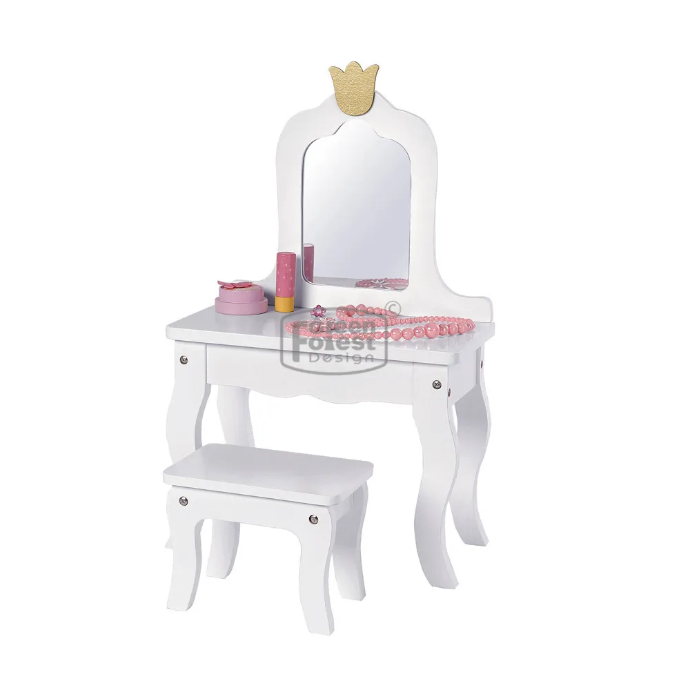 Кукольный столик под раковину и стул (аксессуары в комплект не входят) деревянный комод игрушка для ролевых приемов