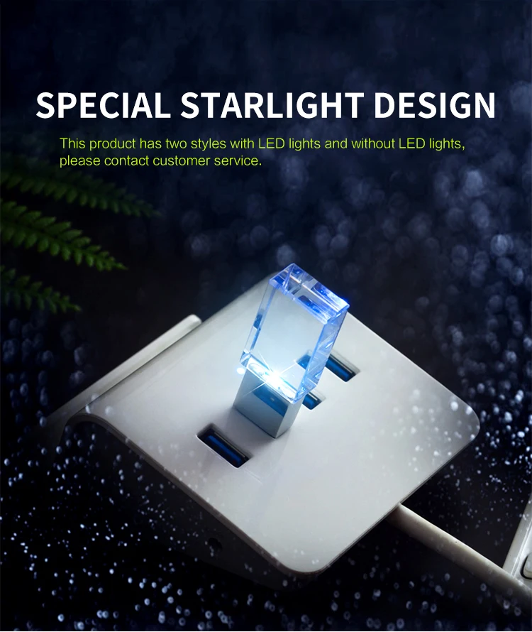 2021 gift usb memory drive crystal large capacity 4GB 32GB 64GB pendrive usb flash drive custom logo 128GB pendrive